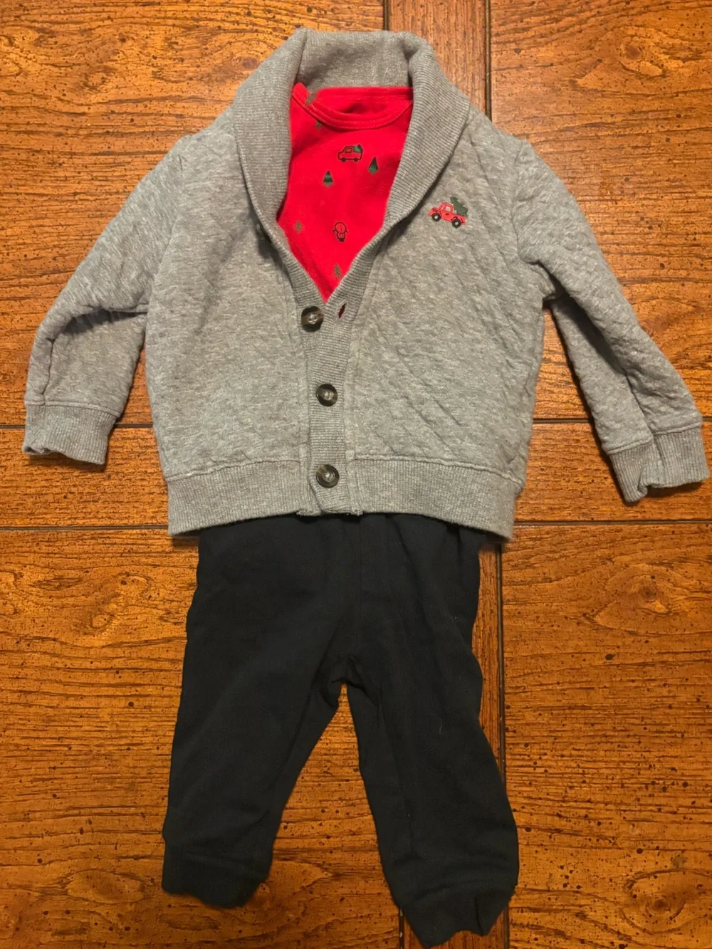 Carter's Baby Holiday Christmas 3-Piece Outfit- Sweater, Onesie, Pant- 9 month